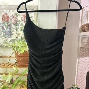 Hello Molly mini black metallic dress